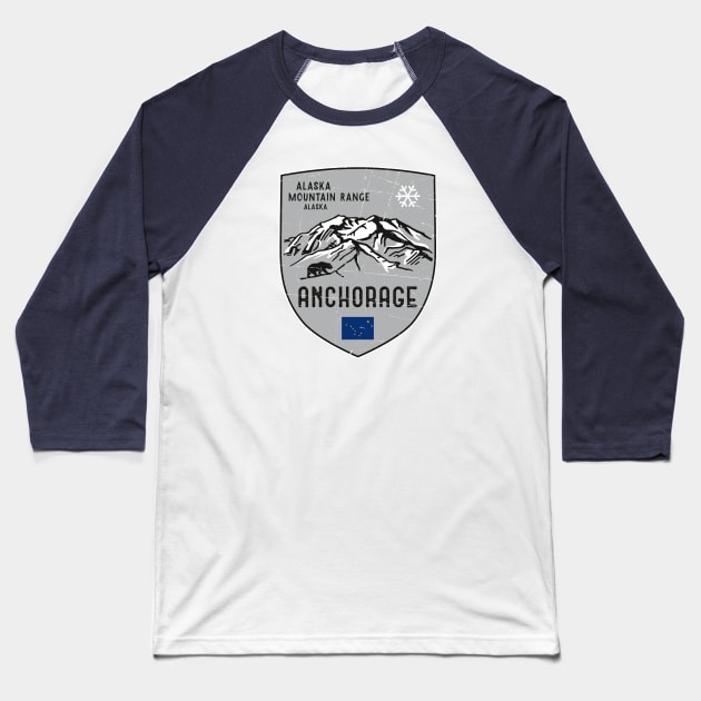 Emblem Anchorage Baseball T-Shirt by posay